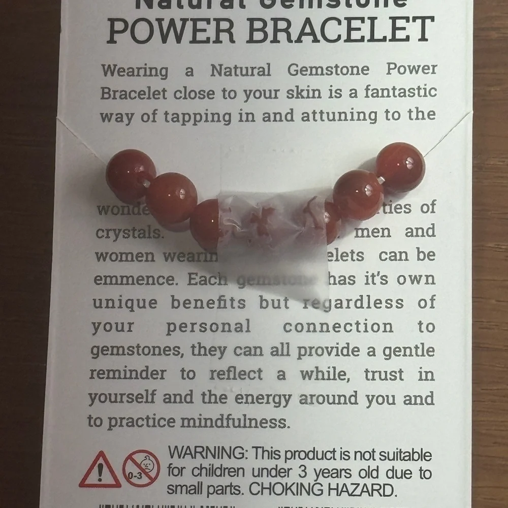 Strength Carnelian Gemstone Bracelet